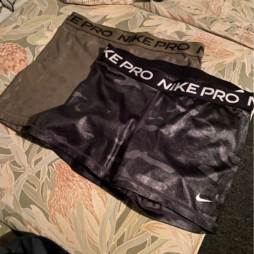 Two Nike pro shorts